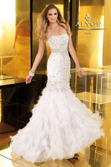 Alyce Paris Claudine - 2250 Long Dress In Diamond White