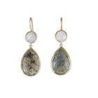 Margaret Elizabeth - 2 Stone Drops Moonstone & Labradorite