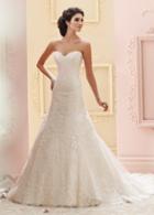 Martin Thornburg For Mon Cheri - 215265 Embroidered Strapless Wedding Gown