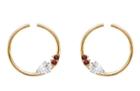 Bonheur Jewelry - Aveline Garnet Gold Earrings