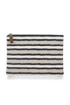 August Handbags - The Portofino - Taupe Watersnake Stripe