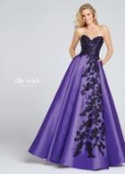 Ellie Wilde - Embroidered A-line Prom Dress Ew117010