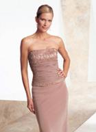 Montage By Mon Cheri - 26908p Embroidered Straight Across Evening Gown