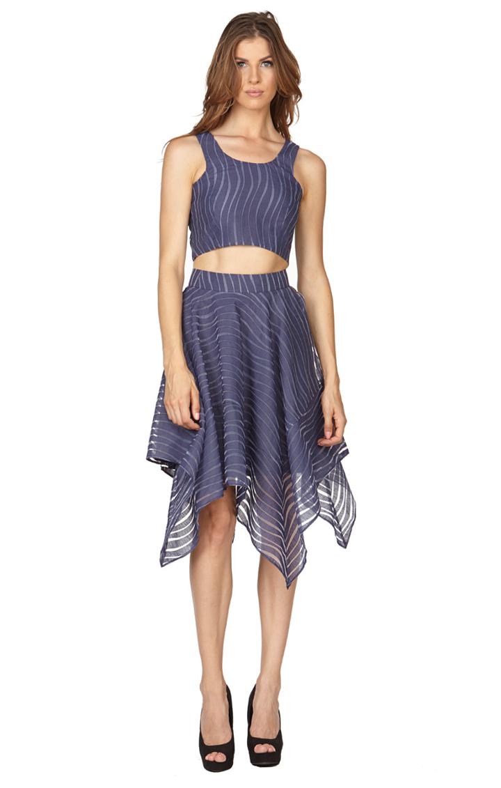 Oasis Cropped Tank Top I Navy