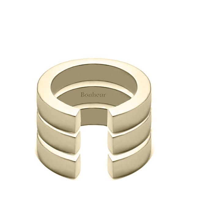 Bonheur Jewelry - Triple Gold Elle Ring
