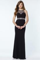Alyce Paris - 1156 Crystal Festooned Illusion Cutout Back Gown