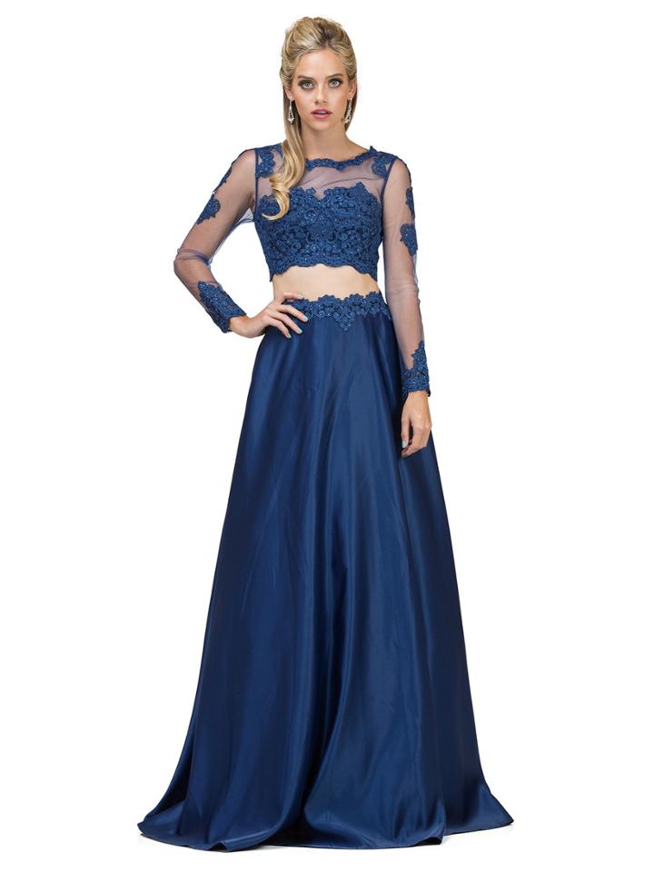 Dancing Queen - 9950 Two Piece Embellished A-line Dress