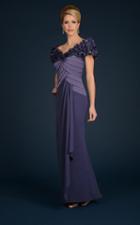 Daymor Couture - Ruffled Off Shoulder Evening Dress 700