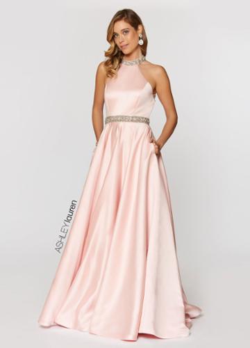 Ashley Lauren - 1208 Beaded High Halter Ballgown
