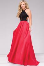Jovani - Open Back Long Prom Gown 45142