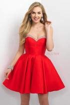 Blush - Jewel-accented Sweetheart A-line Dress 11152