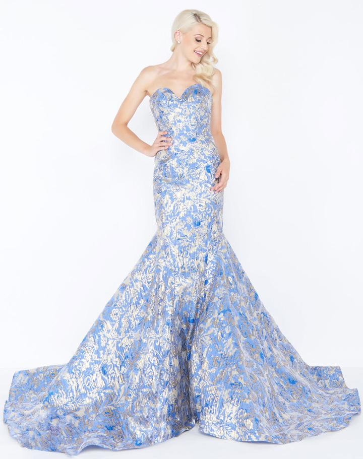 Mac Duggal - 66219m Metallic Brocade Sweetheart Mermaid Dress