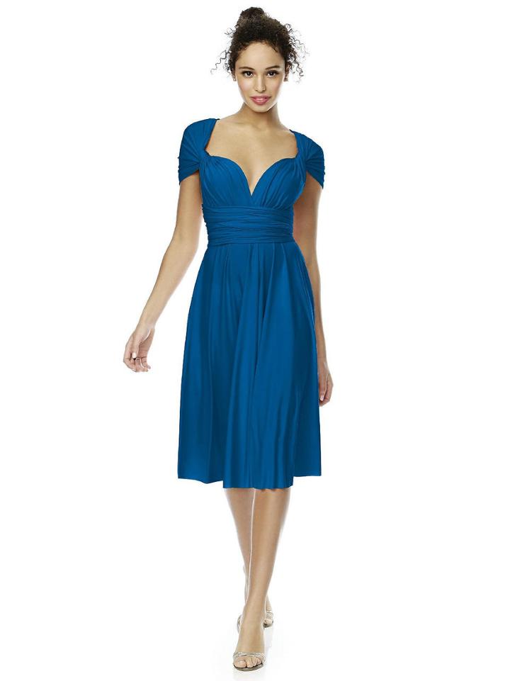Dessy Collection - Twist1 Dress In Cerulean