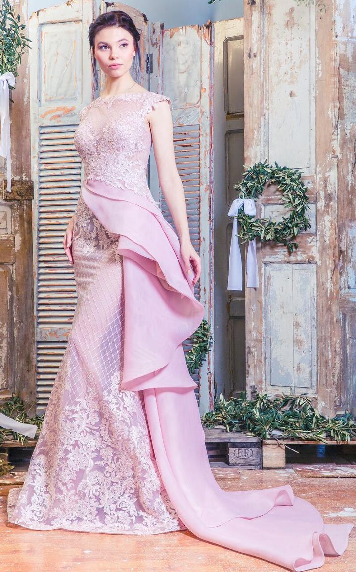Mnm Couture - Lace Applique Evening Gown K3475