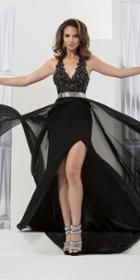 Jasz Couture - 5753 Dress In Black