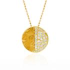 Logan Hollowell - New! 18k Third Quarter Moon Phase Coin Necklace