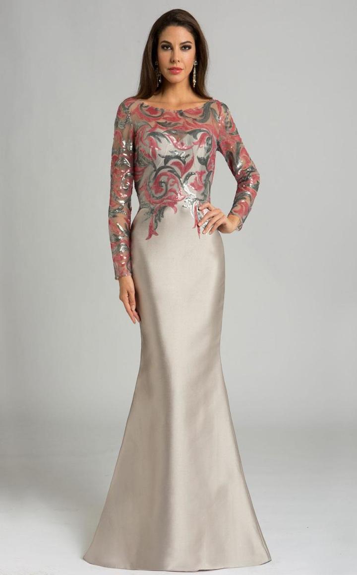 Feriani Couture - 18606 Embellished Bateau Neck Mermaid Dress