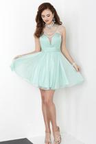 Tiffany Homecoming - Embellished Neckline Short Chiffon Dress 27059