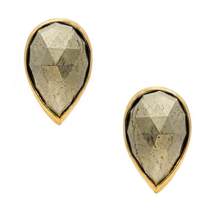 Heather Hawkins - Lotus Gemstone Stud Earrings