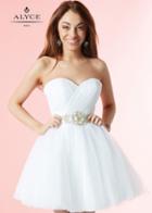 Alyce Paris - 3667 Short Dress In White