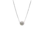 Tresor Collection - Double Sided Pave Diamond Medium Lente Necklace In 18k White Gold