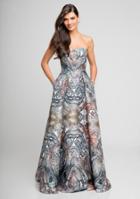 Terani Couture - 1721e4111 Strapless Multi-colored Pleated A-line Gown