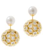 Jarin K Jewelry - Double Sided Pearl Earrings Gold