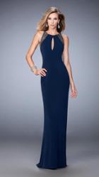 La Femme - 22264 Embellished Halter Jersey Dress