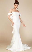 Mnm Couture - Off-shoulder Ruffled Mermaid Gown N0145
