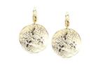Tresor Collection - Lattice Dangling Earrings With Tiny Flowers In 18k Yellow Gold