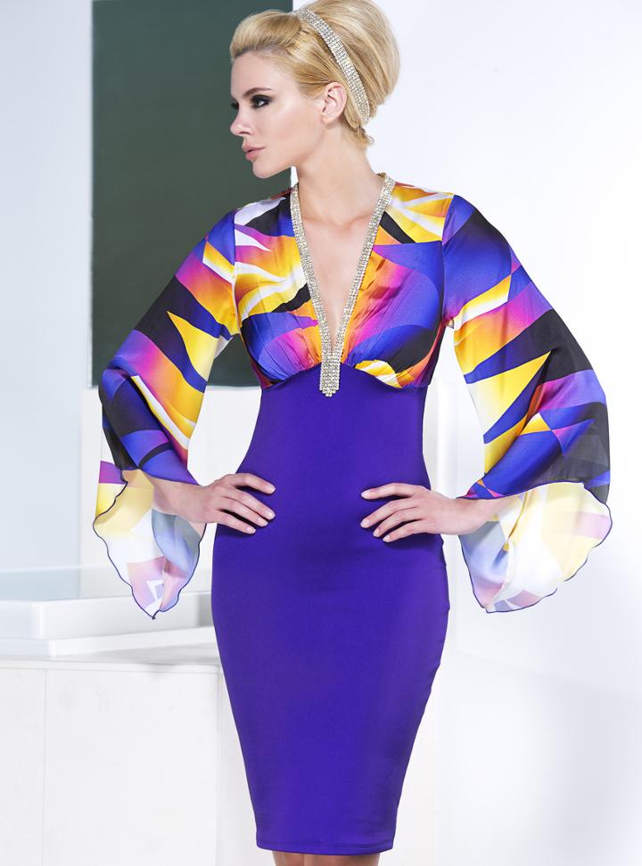 Baccio Couture - Luna Silk Bandage Short Dress