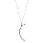 Ashley Schenkein Jewelry - Brooklyn Long Moon Diamond Necklace