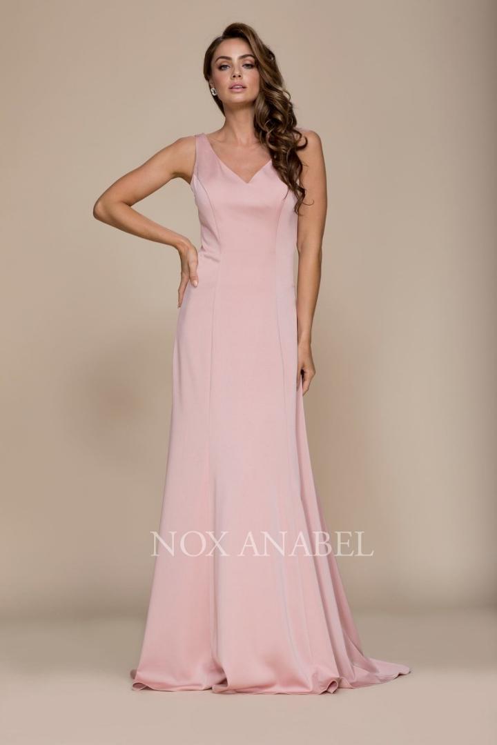 Nox Anabel - Q011 Sleeveless V-neck A-line Dress