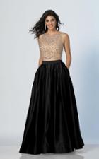 Dave & Johnny - A5268 Two-piece Ornate Scalloped Hem Gown