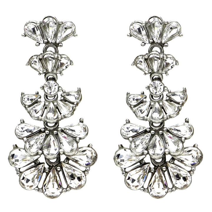 Ben-amun - Crystal Fan Marquise Drop Post Earrings