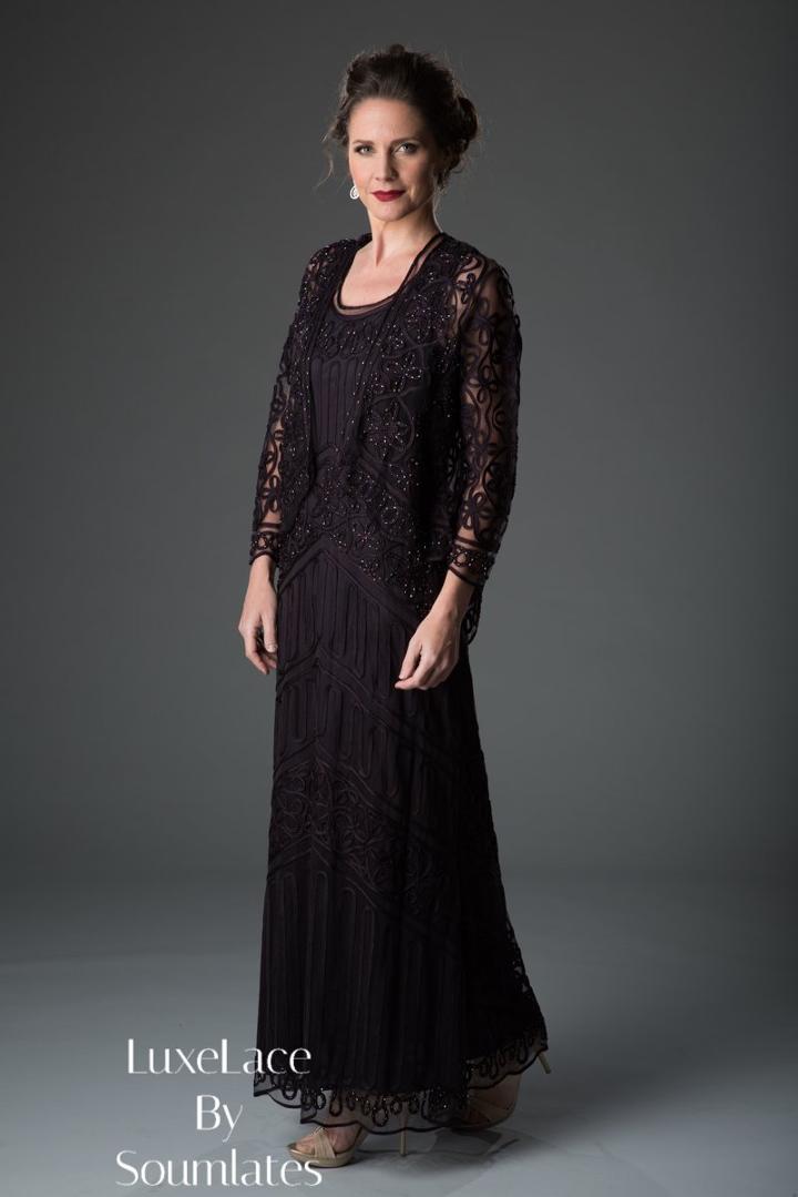 Soulmates - 1603x Soutache Lace Embroidered Dress And Jacket Gown