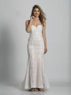 Dave & Johnny - A6281 Strapless Sweetheart Fitted Gown