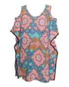 Nicolita Swimwear - Mambo Shoulder Cut Out Cover Up Dress In Teal Moroccan