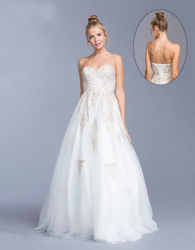 Aspeed - L1967 Bedazzled Strapless Sweetheart A-line Prom Dress