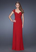 La Femme - 20487 Lace Queen Anne Sheath Dress