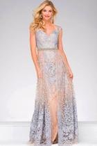 Jovani - 50724 Lace Embroidered A-line Dress