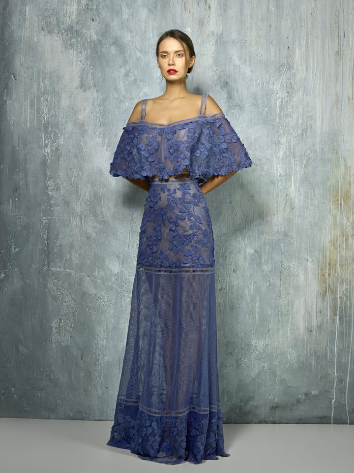 Beside Couture By Gemy - Bc1271 Two Piece Floral Applique Dress