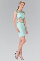 Elizabeth K - Two-piece Floral Embroidered Dress Gs1439