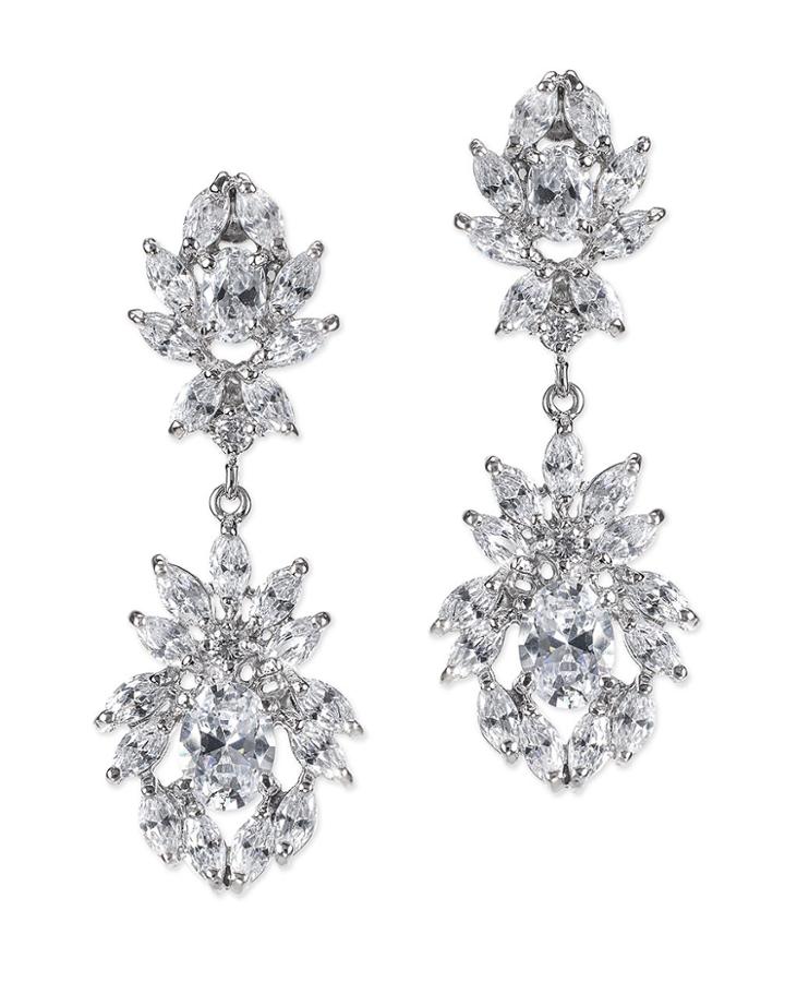 Cz By Kenneth Jay Lane - Garland Clip Earring