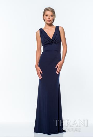 Terani Evening - Glamorous Crystal Accented Scoop Neck Column Gown 151e0265a