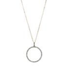 Ashley Schenkein Jewelry - Brooklyn Large Open Circle Diamond Necklace
