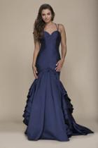 Nox Anabel - C034 Sweetheart Bodice Ruffled Mikado Trumpet Gown