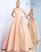 Ieena Duggal - 55230i Two Tone Halter Neck Ballgown
