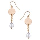 Heather Hawkins - Tiny Hammered Coin Drop Earrings