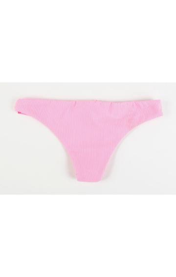 Lolli Swimwear - Double Dip Bottom In Hot Pink Stripes